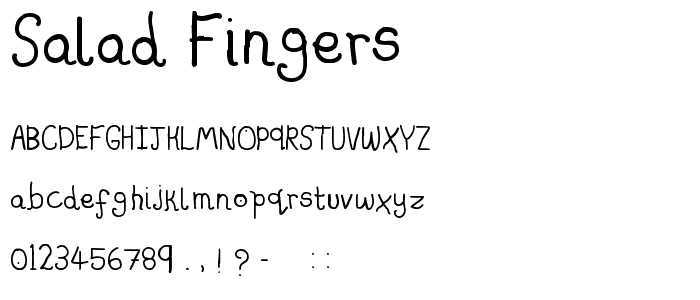 Salad Fingers font